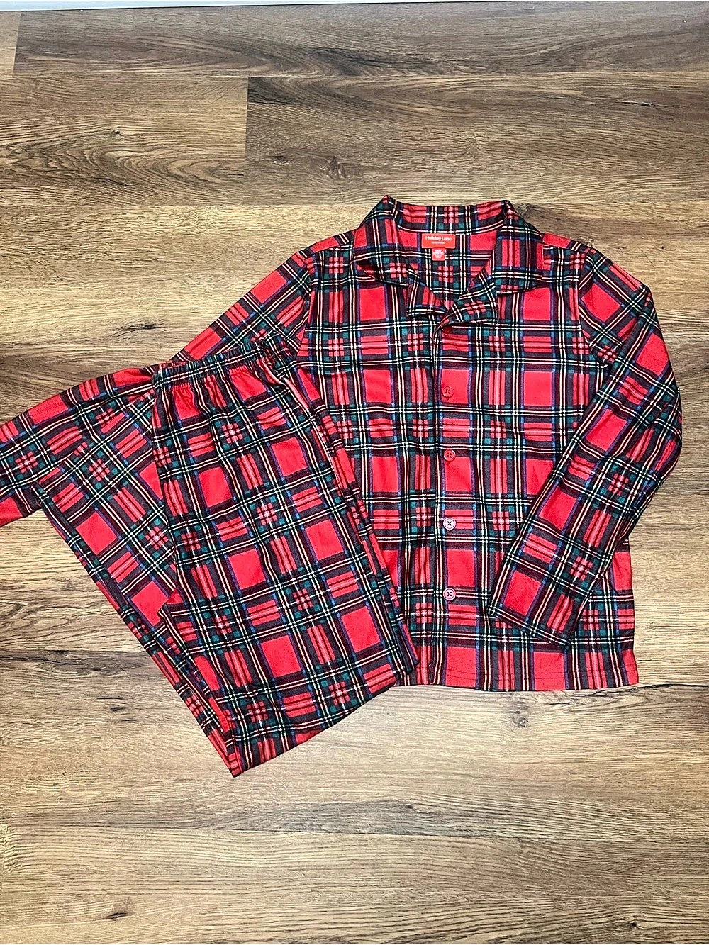 Holiday Lane Boys Plaid 2-Piece Set Size Medium Like New